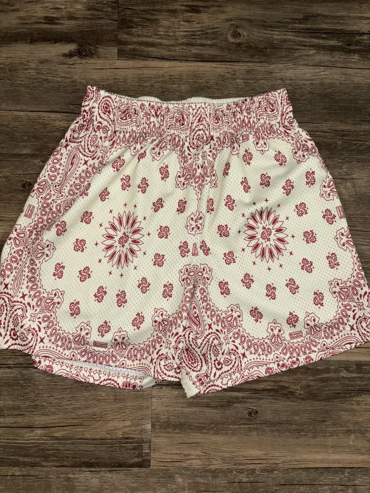 Bravest Studios Shorts Bravest Studios Cream Paisley Shorts Beige