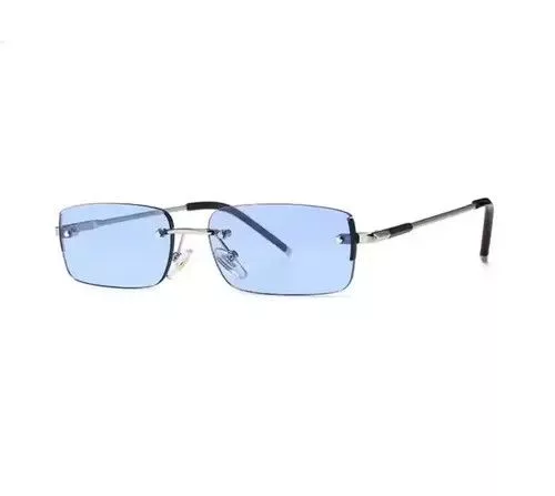 Electric Visual Sunglasses Rimless Blue Vintage