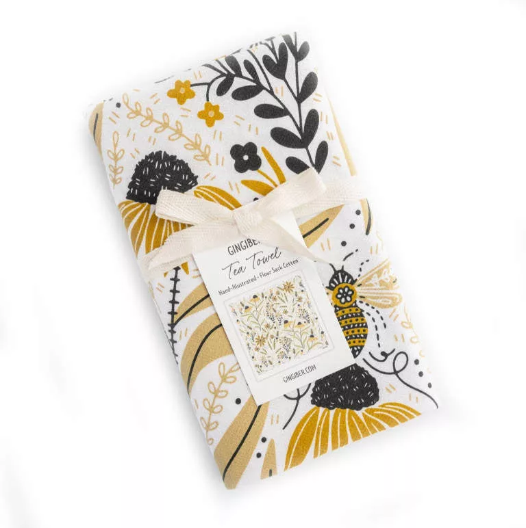 Bee Garden Tea Towel