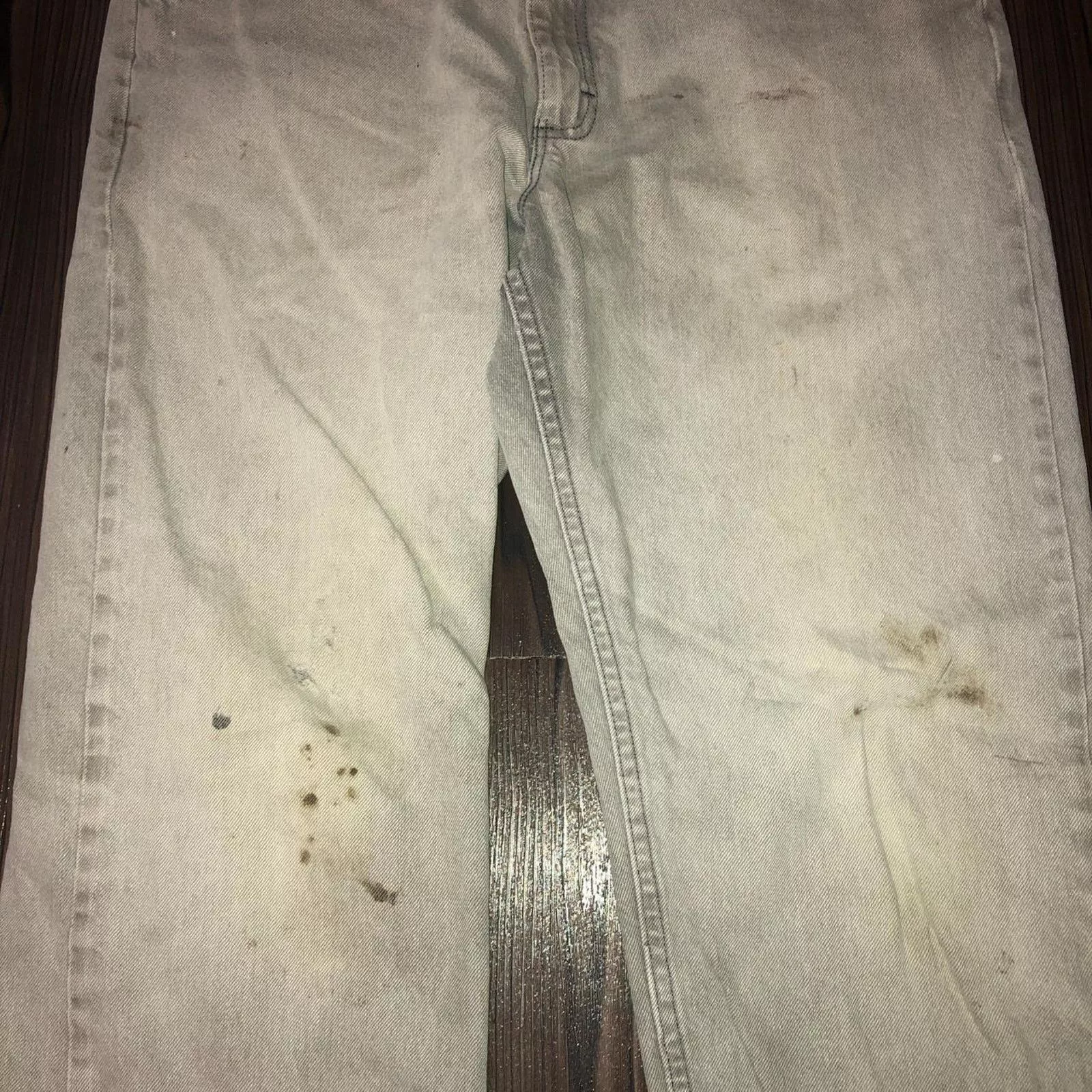 Lee Casual Pants Men’s Grey Distressed Lee Pants | 36x32 Gray