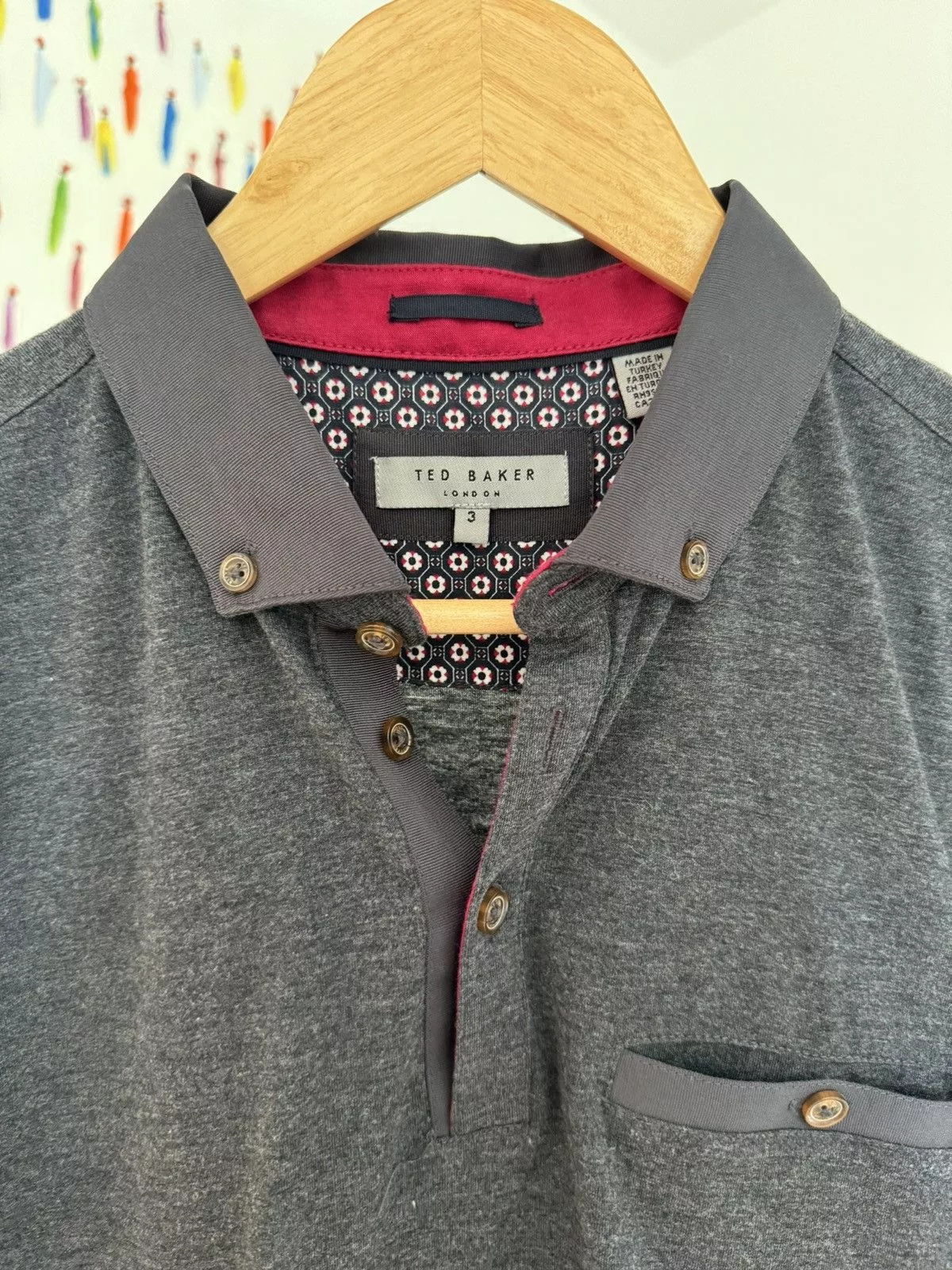 Ted Baker Polos Ted Baker Heather Grey Polo Gray