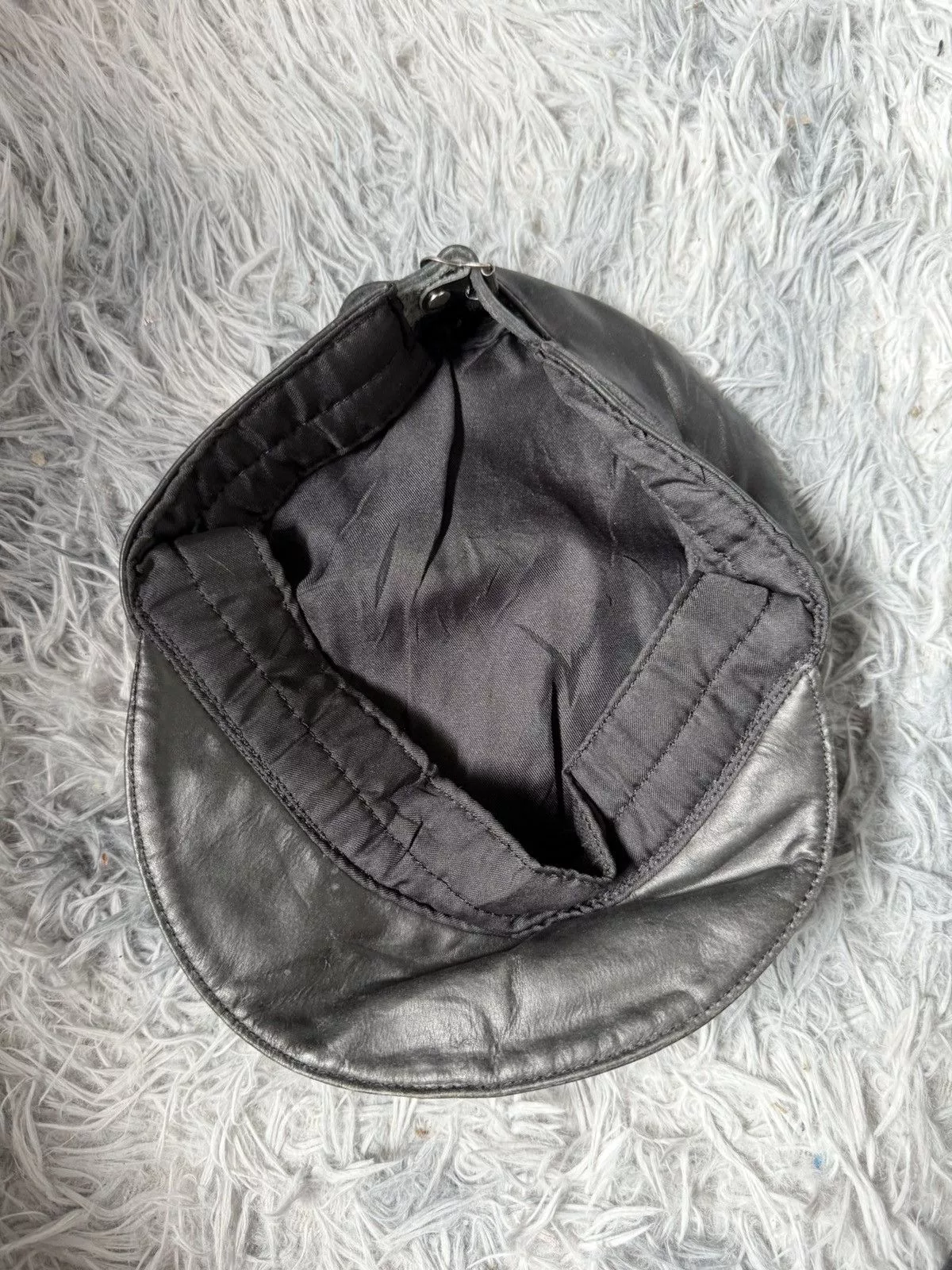 Leather Hats BLACK LEATHER HAT NEWSBOY