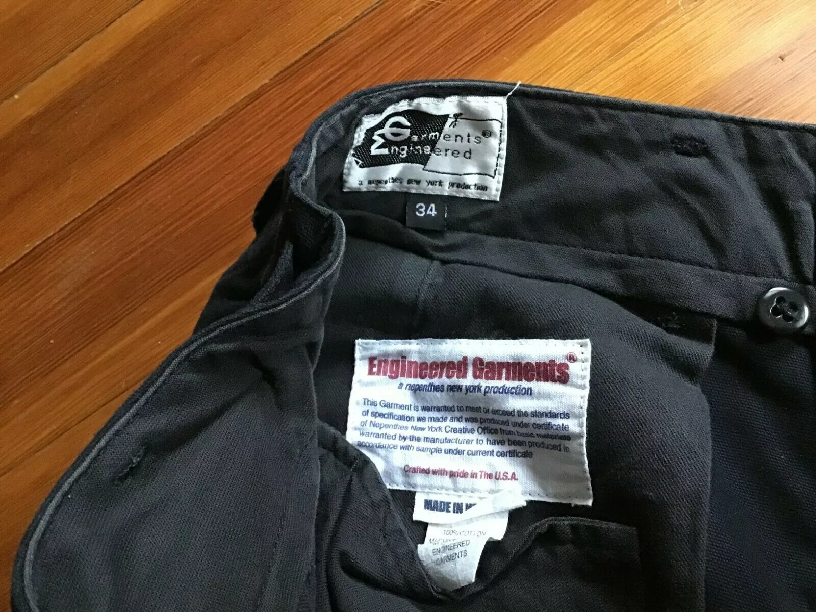 Engineered Garments Casual Pants Engineered Garments BDU Black Cargo Pants