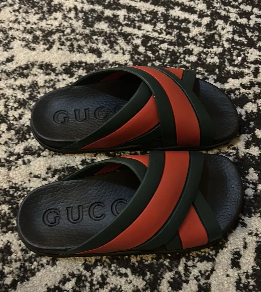 Gucci Sandals Gucci Cross Rubber Sandal size 35 Multi