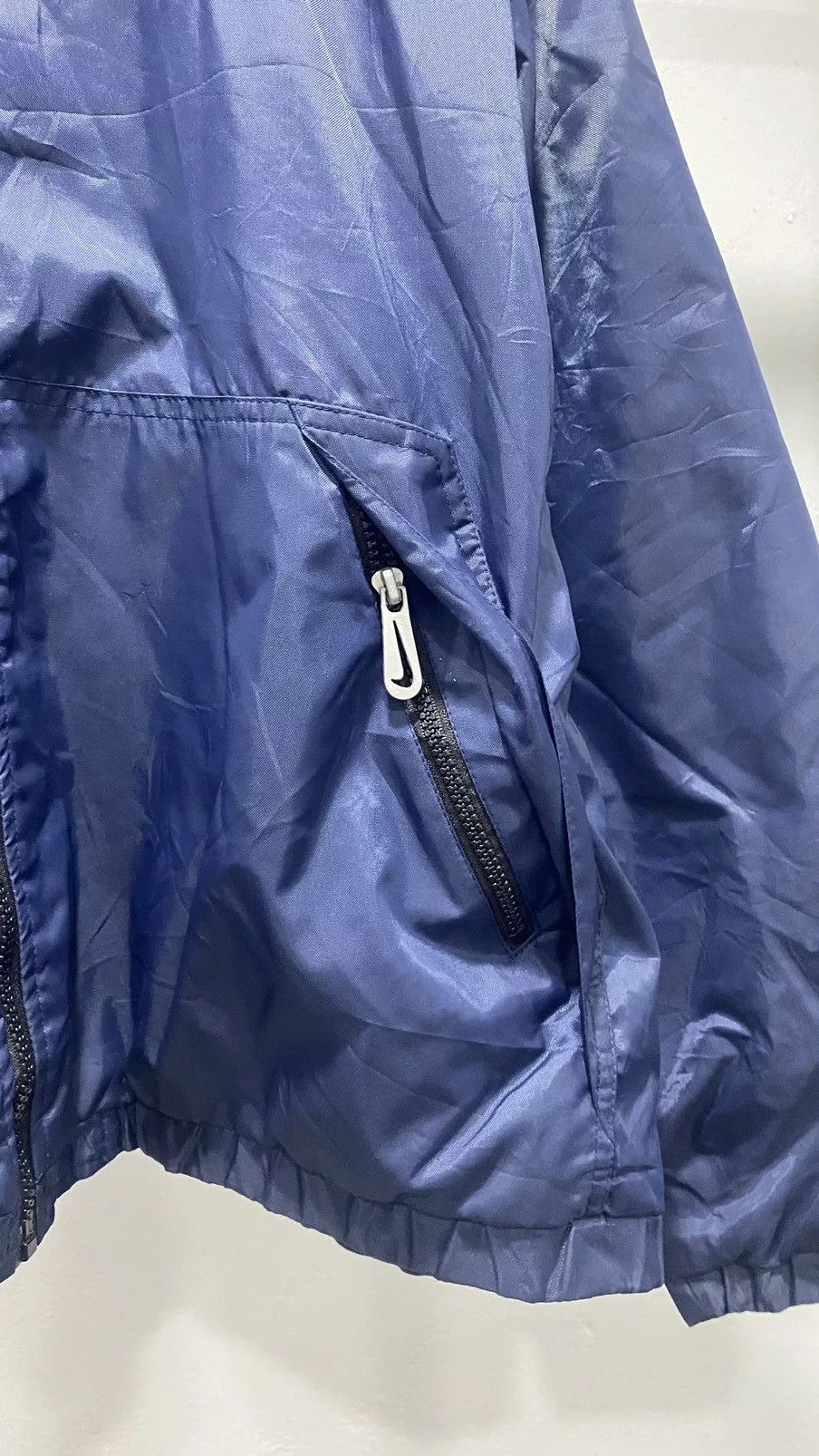 Nike Light Jackets Vintage Nike Big Swoosh Reversible Down Jacket Boxy Blue