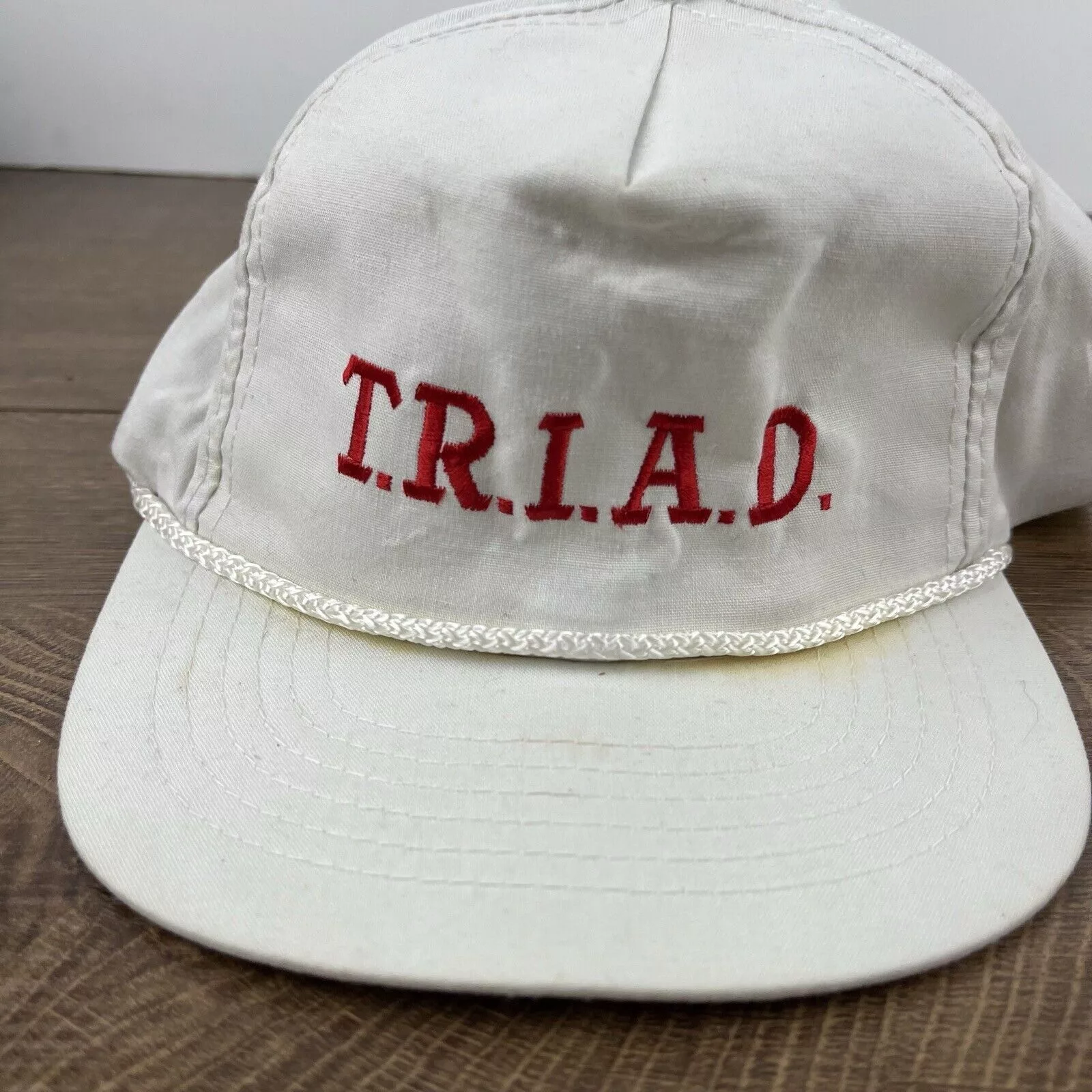 Other Hats Other TRIAD Hat Triad Snapback Hat White Hat Adjustable White Adul