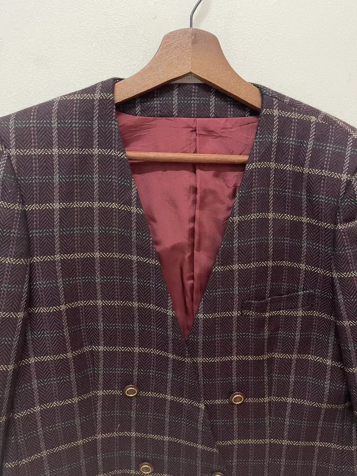 Burberry Jackets Burberry × Vintage VINTAGE CHECK BURBERRY JACKET COAT Red