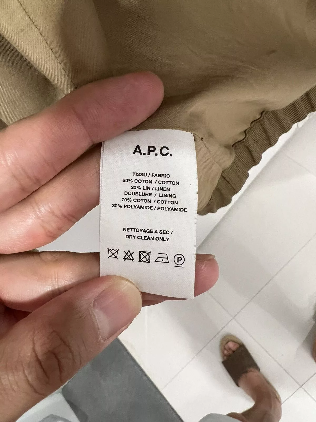 A.P.C. Light Jackets A.P.C. Button Collar Jacket Brown
