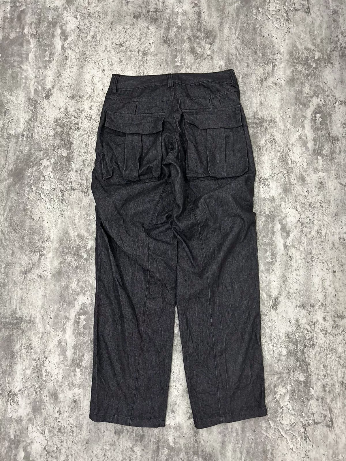 Japanese Brand Casual Pants Japanese Brand Open Arms Pants Black Vintage