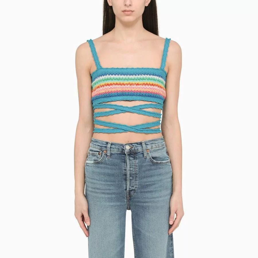 Alanui Tank Tops Alanui o1d2blof0724 Short Top in Multicolor