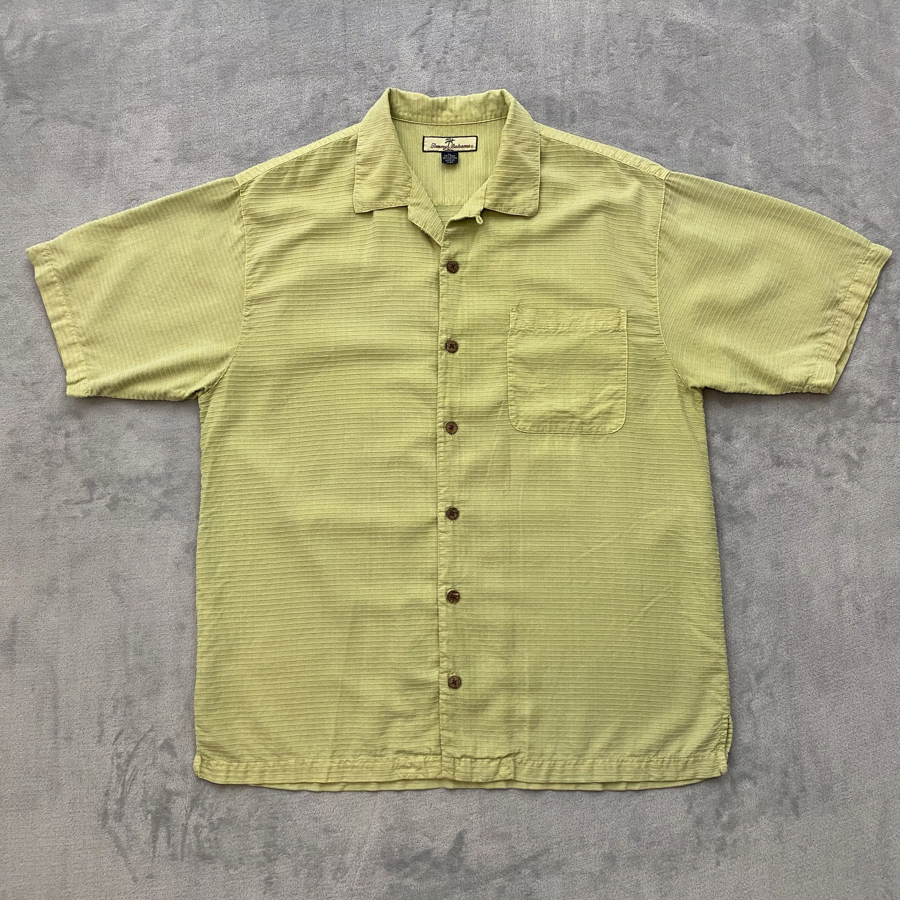 Tommy Bahama Shirts Button Ups Tommy Bahama RELAX Silk Camp Shirt Men Medium Short Sleeve Rib Knit Multi