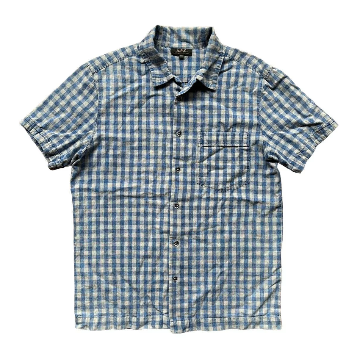 A.P.C. Shirts Button Ups A.P.C. Button Up Shirt Blue