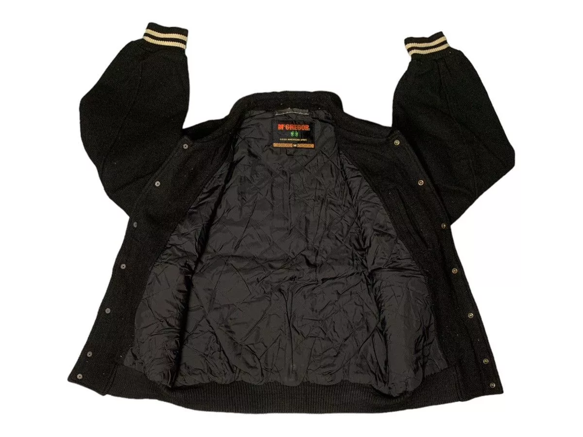 McGregor Bombers Rare Design Vintage McGregor Wool Jackets Black