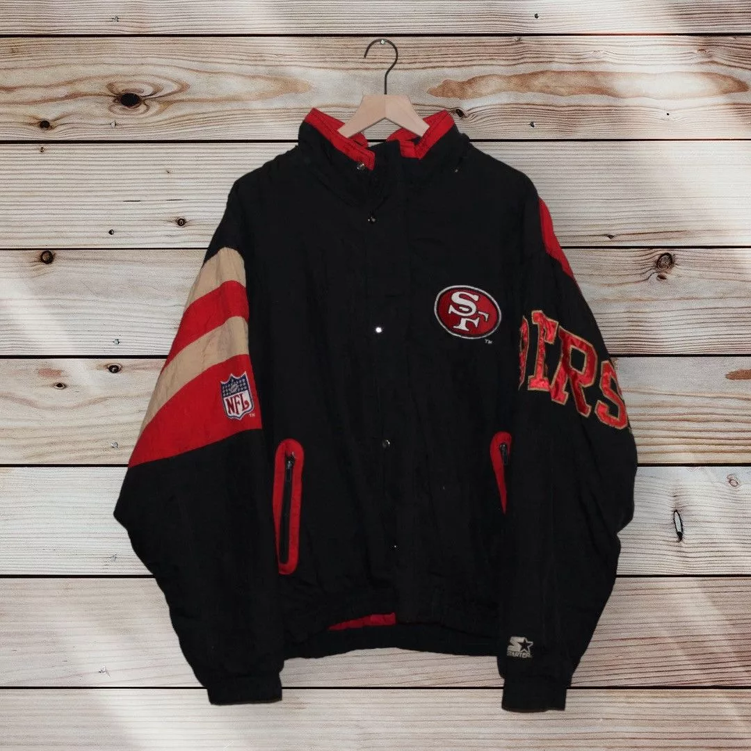 Starter Light Jackets Starter × Vintage Vintage 90s San Francisco 49ers Starter Puffer Jacket Multi