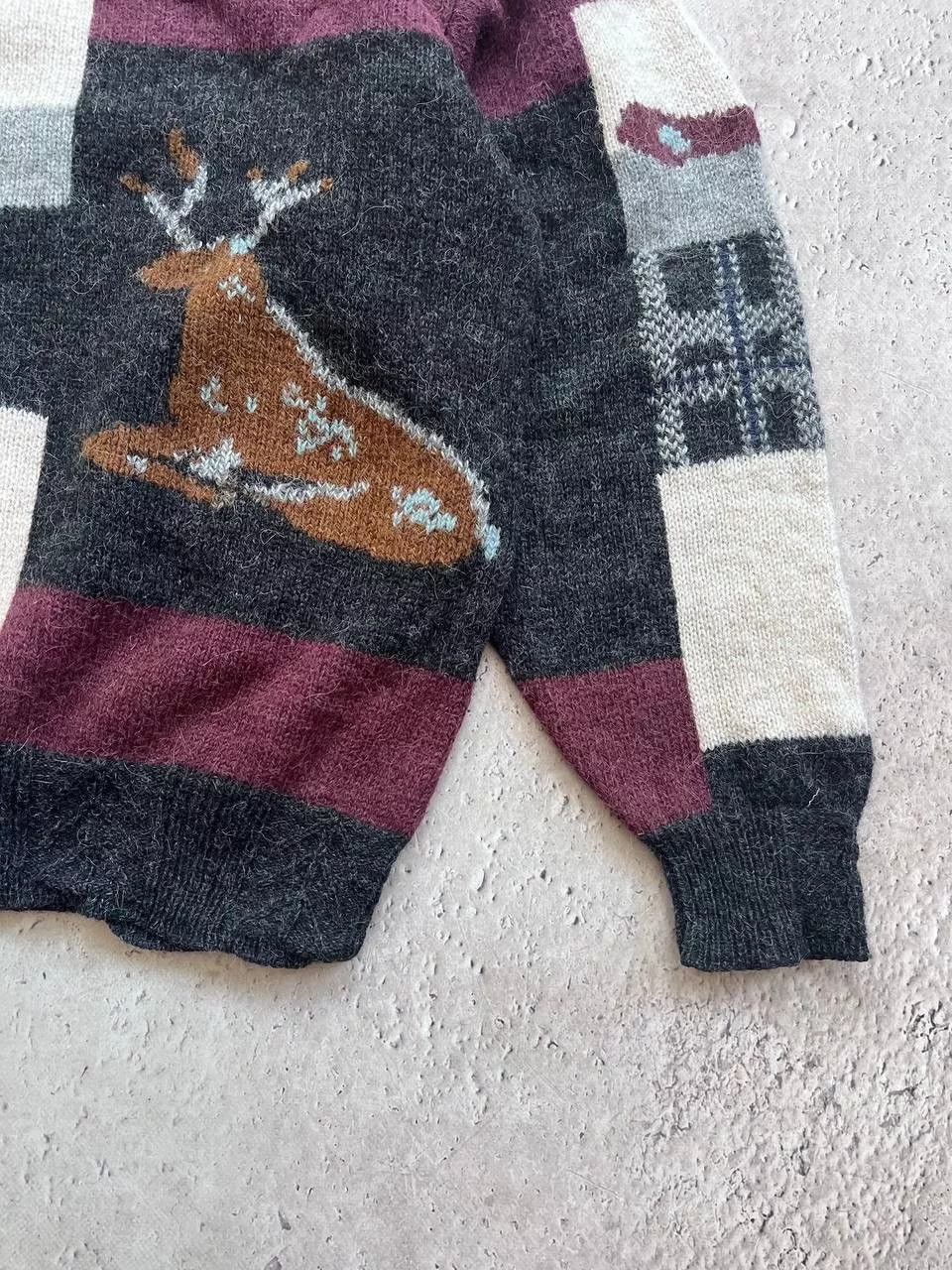 Hugo Boss Sweaters Knitwear Hugo Boss × Vintage Hugo Boss wool sweater patterned jumper vintage 90’s boxy Gray