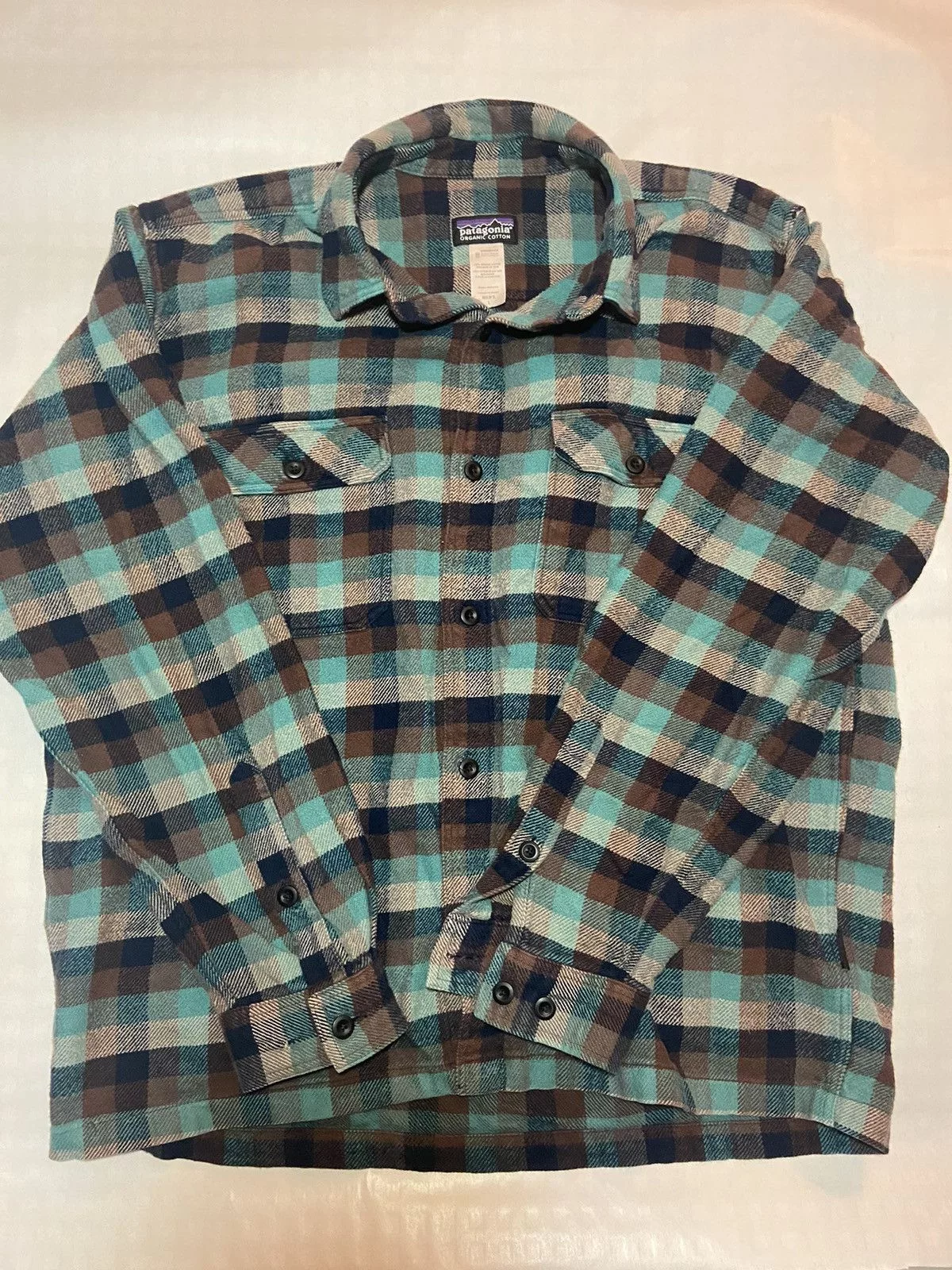 Patagonia Shirts Button Ups Patagonia Flannel Large 100% Organic Cotton Black