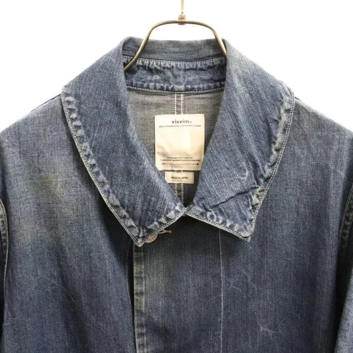 Visvim Denim Jackets VISVIM 19SS GREASE MONKEY COAT DRY DENIM jacket smock Purple