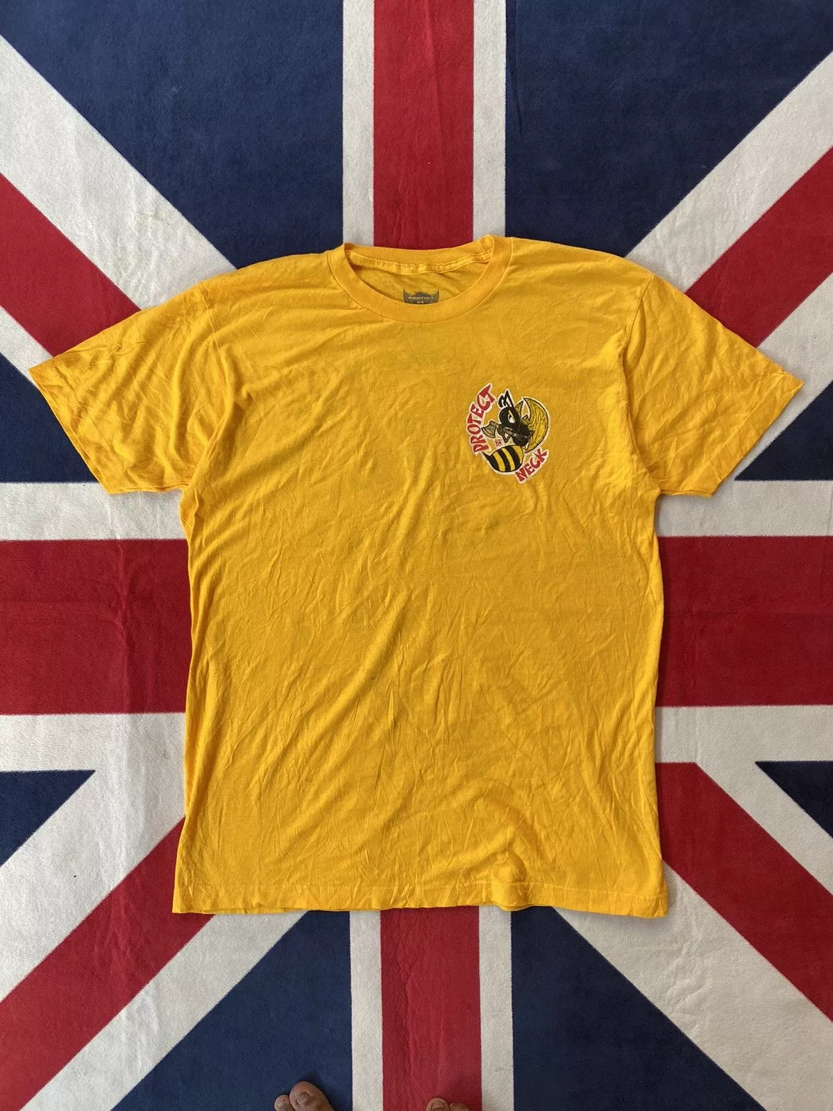 Wu-Tang Clan Short Sleeve T Shirts Wu-Tang Clan Tshirt Wu-Tang Protect Ya Neck Records © ️ 2001 Yellow