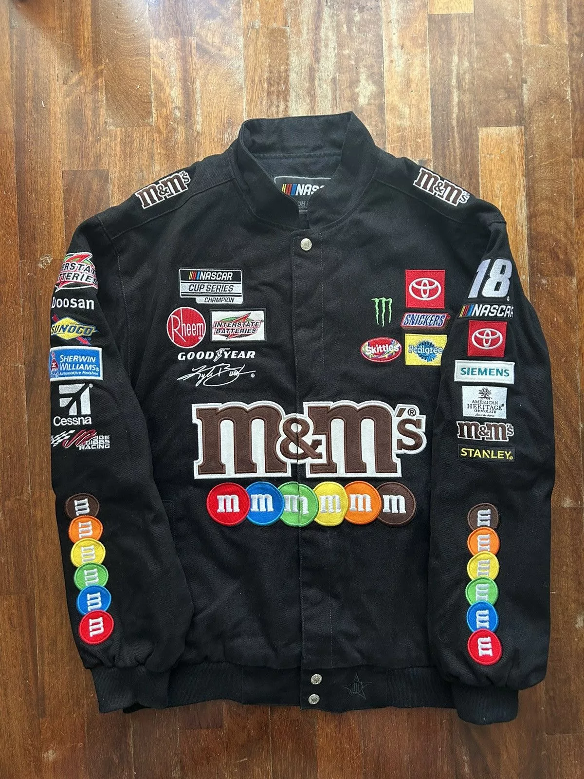 Jeff Hamilton Bombers Jeff Hamilton M&M’s Nascar Jacket Black