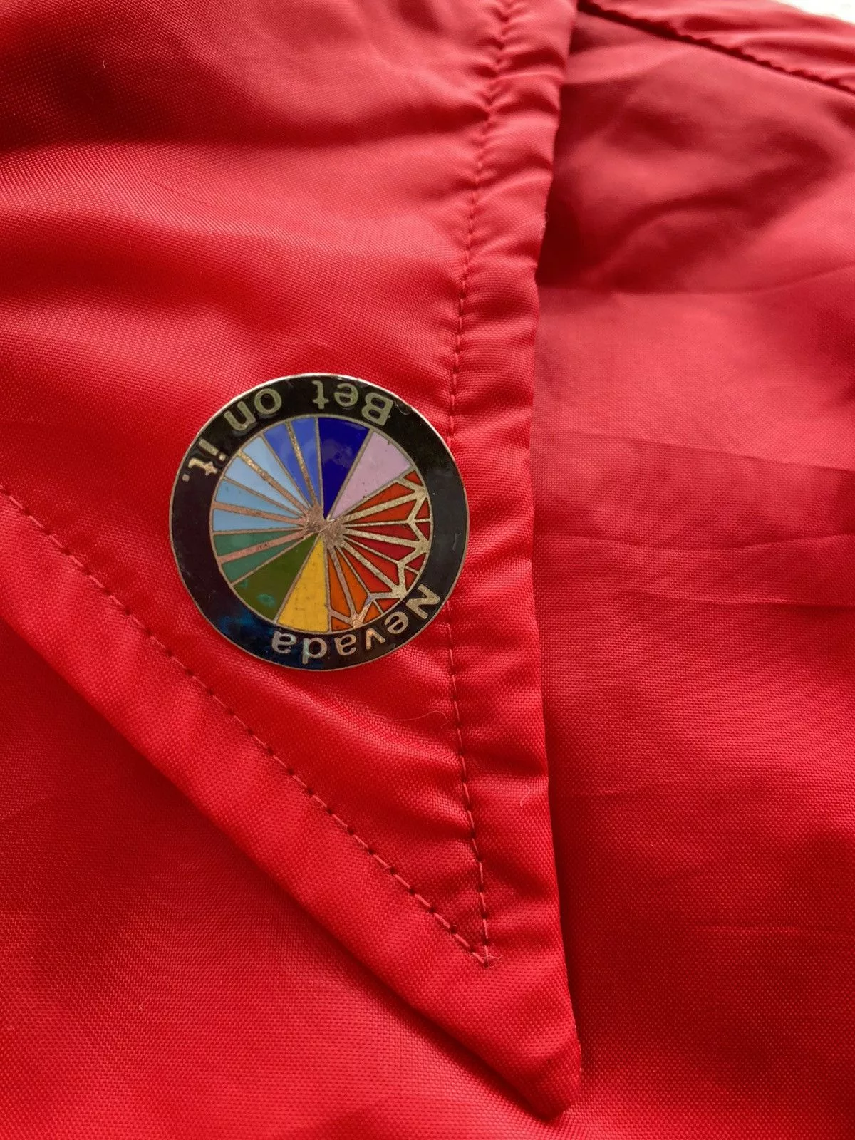Vintage Light Jackets Vintage red nylon patch jacket