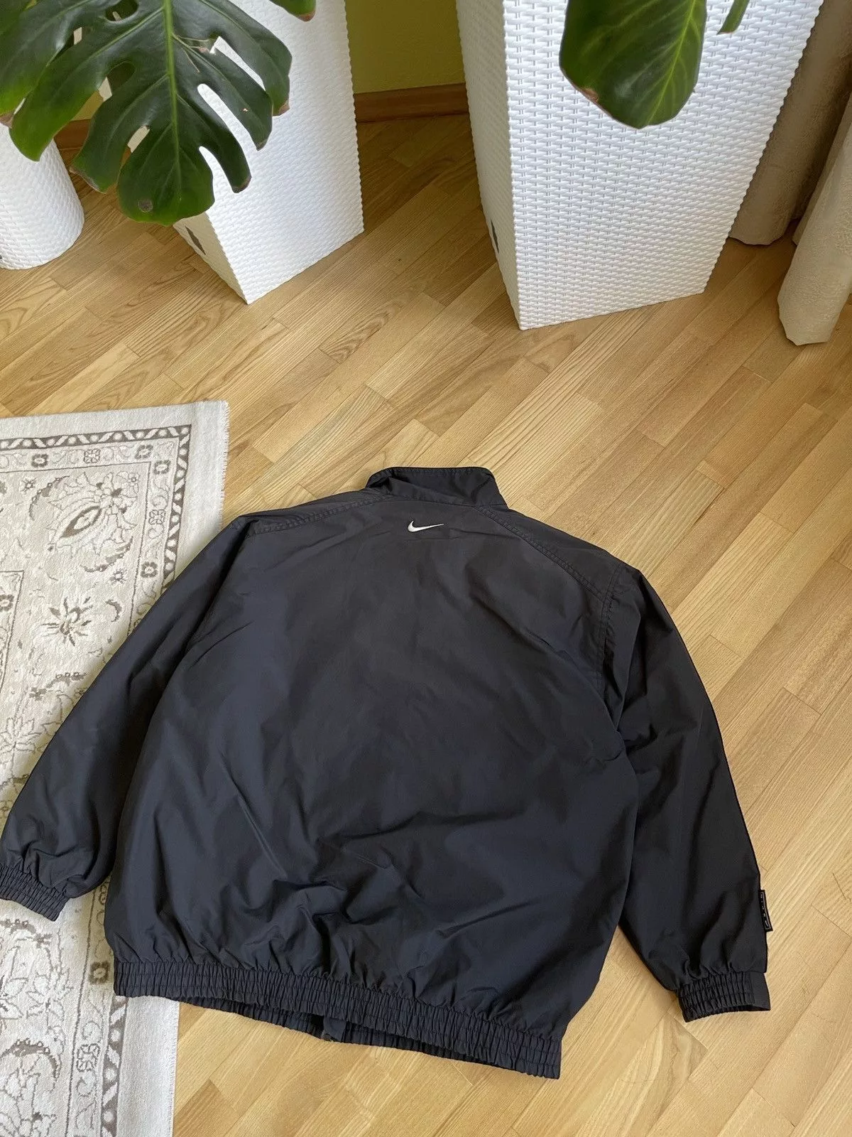 Nike Bombers Nike × Vintage Vintage 90s Nike Drill Light Jacket Black Streetwear