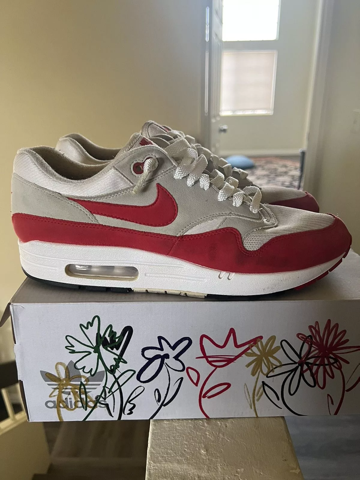 Nike Low Top Sneakers Nike Air max 1 Red/White size 11
