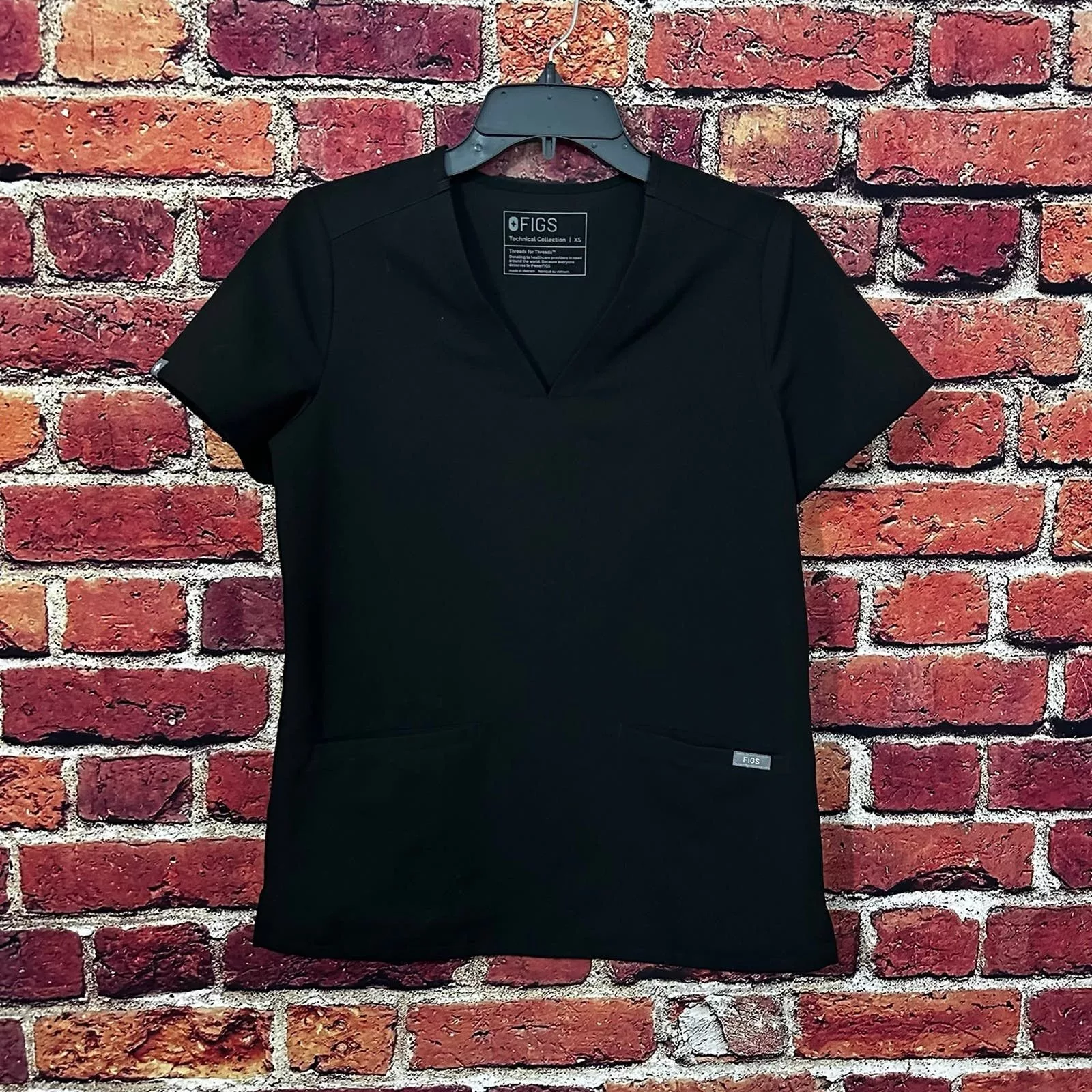 Other Pants Other Black Figs scrub top