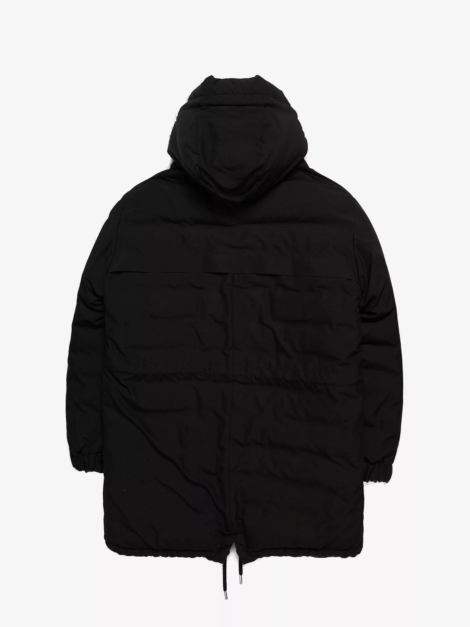 Moncler Parkas Moncler Black Sleeve Logo Printed Polyester Downjacket
