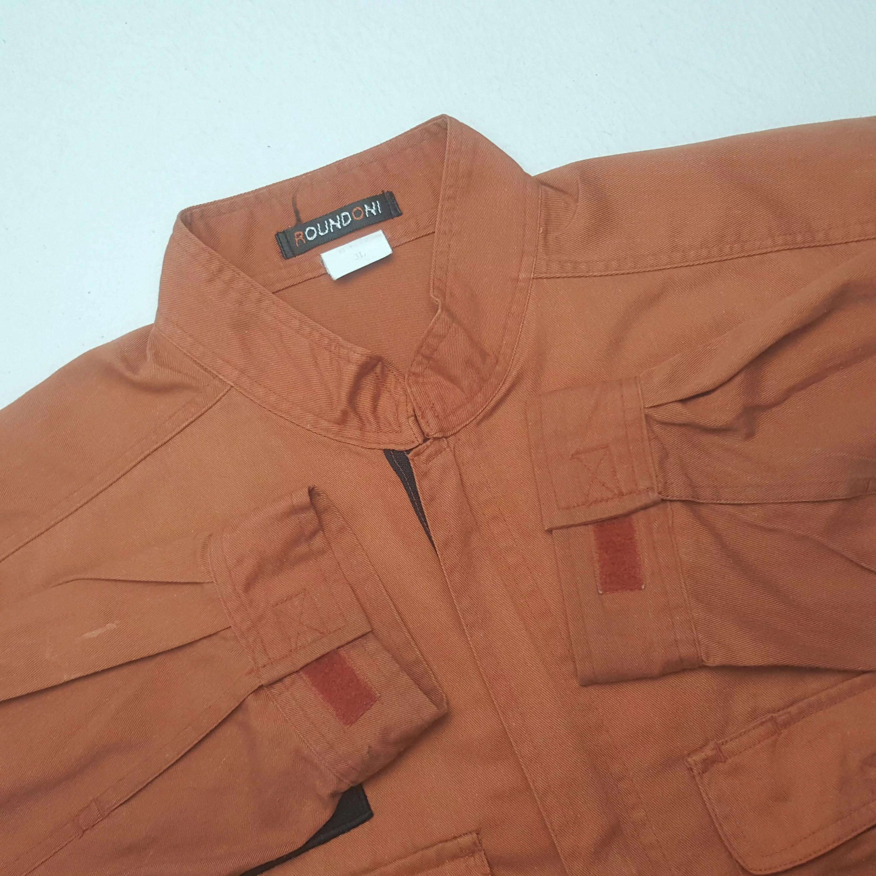Nirvana Light Jackets Nirvana × Vintage Vintage Nirvana x Michelin Patches Work Coverall Jacket Orange Workwear