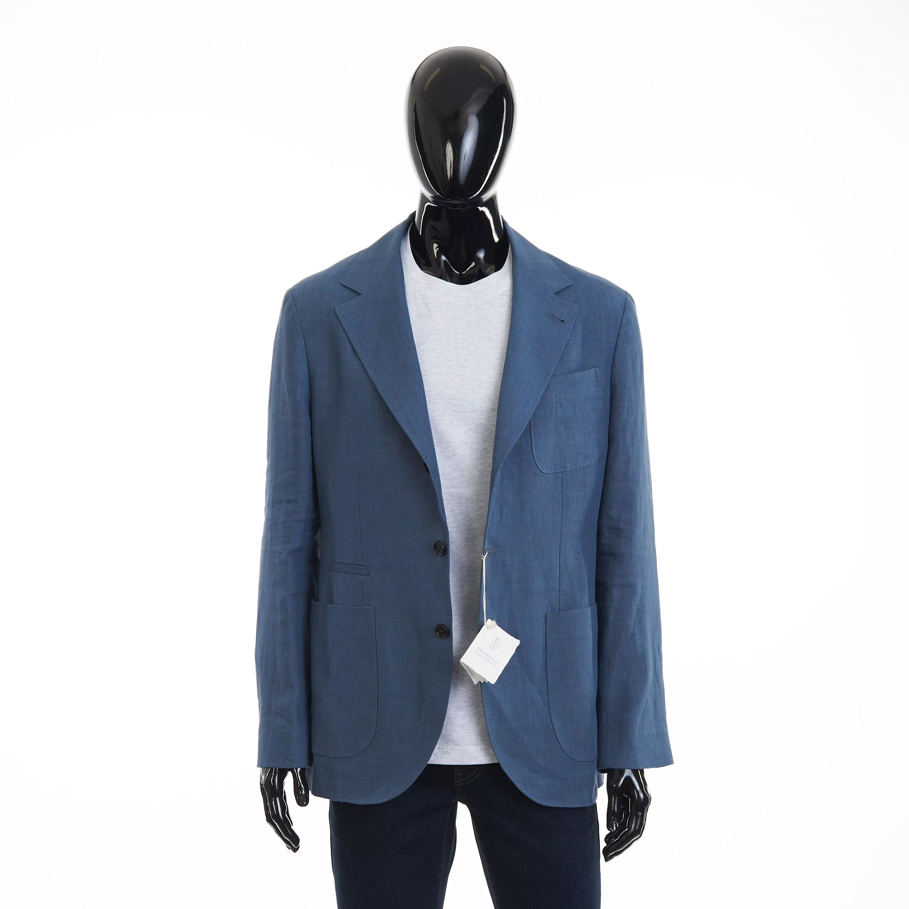 Brunello Cucinelli Blazers Brunello Cucinelli Deconstructed Blazer Jacket - Patch Pockets Blue