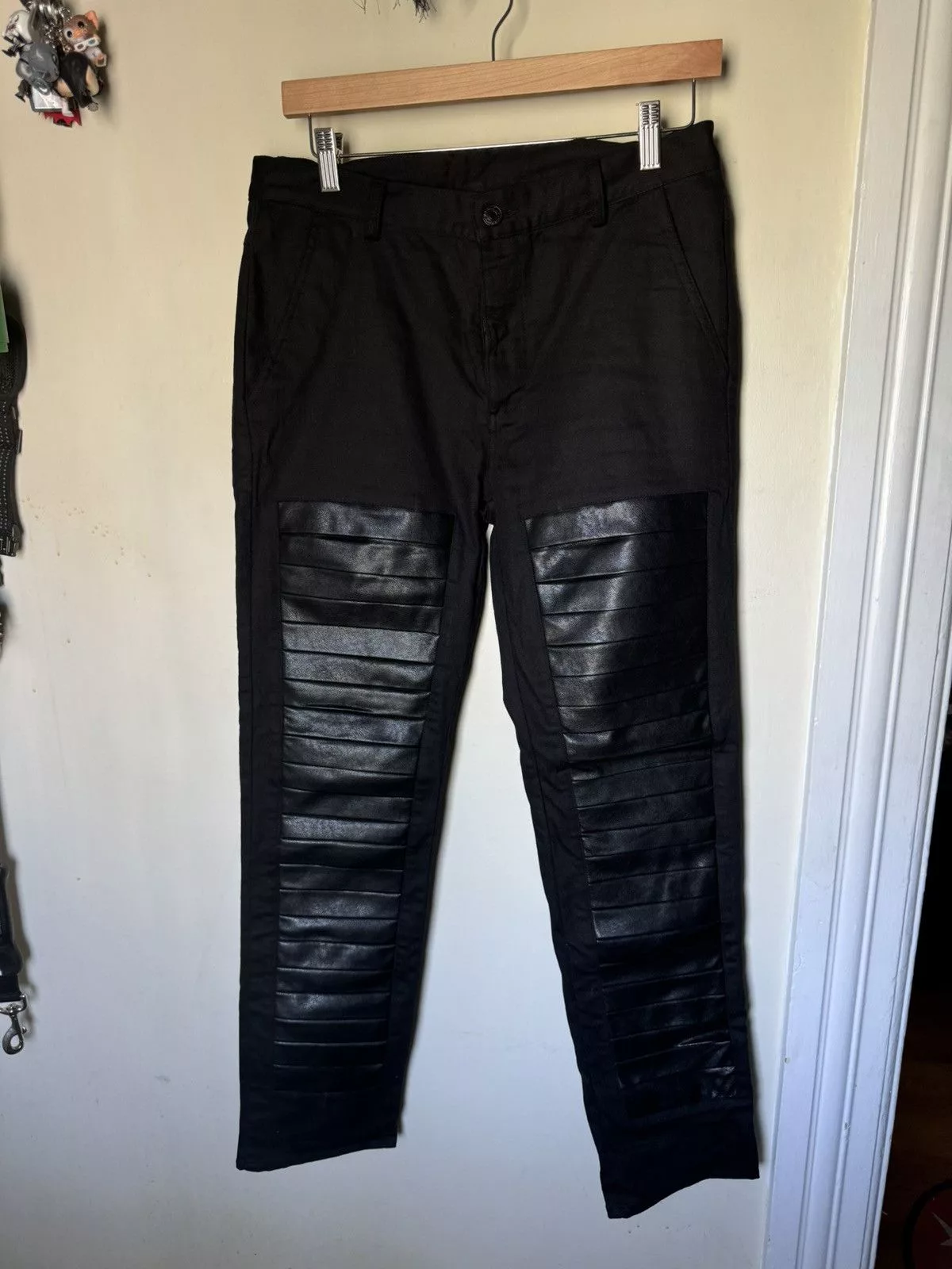 Other Denim Other Black Jeans with leather armor panels