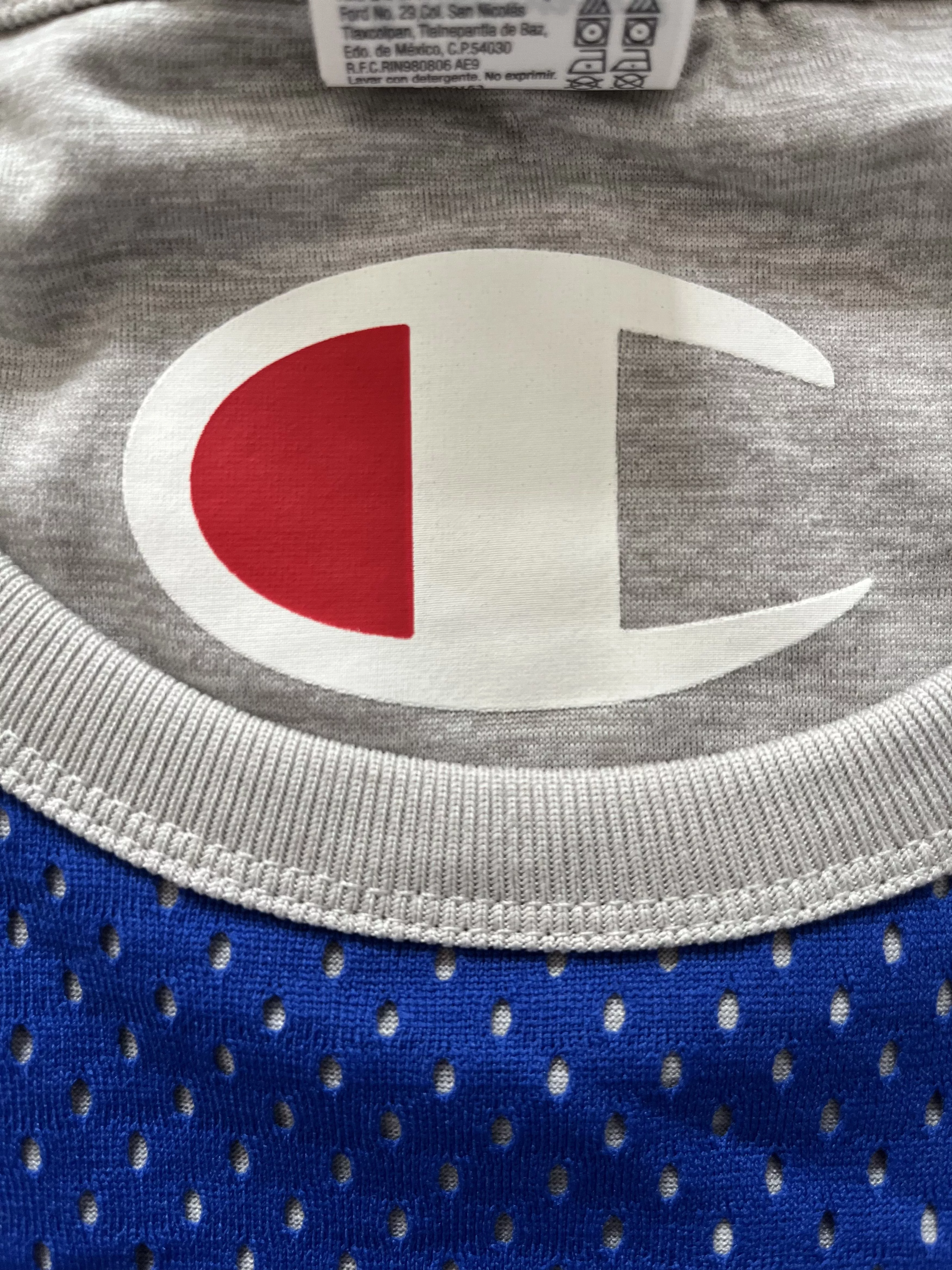 Champion Short Sleeve T Shirts Champion Lined Mesh Jersey Blue
