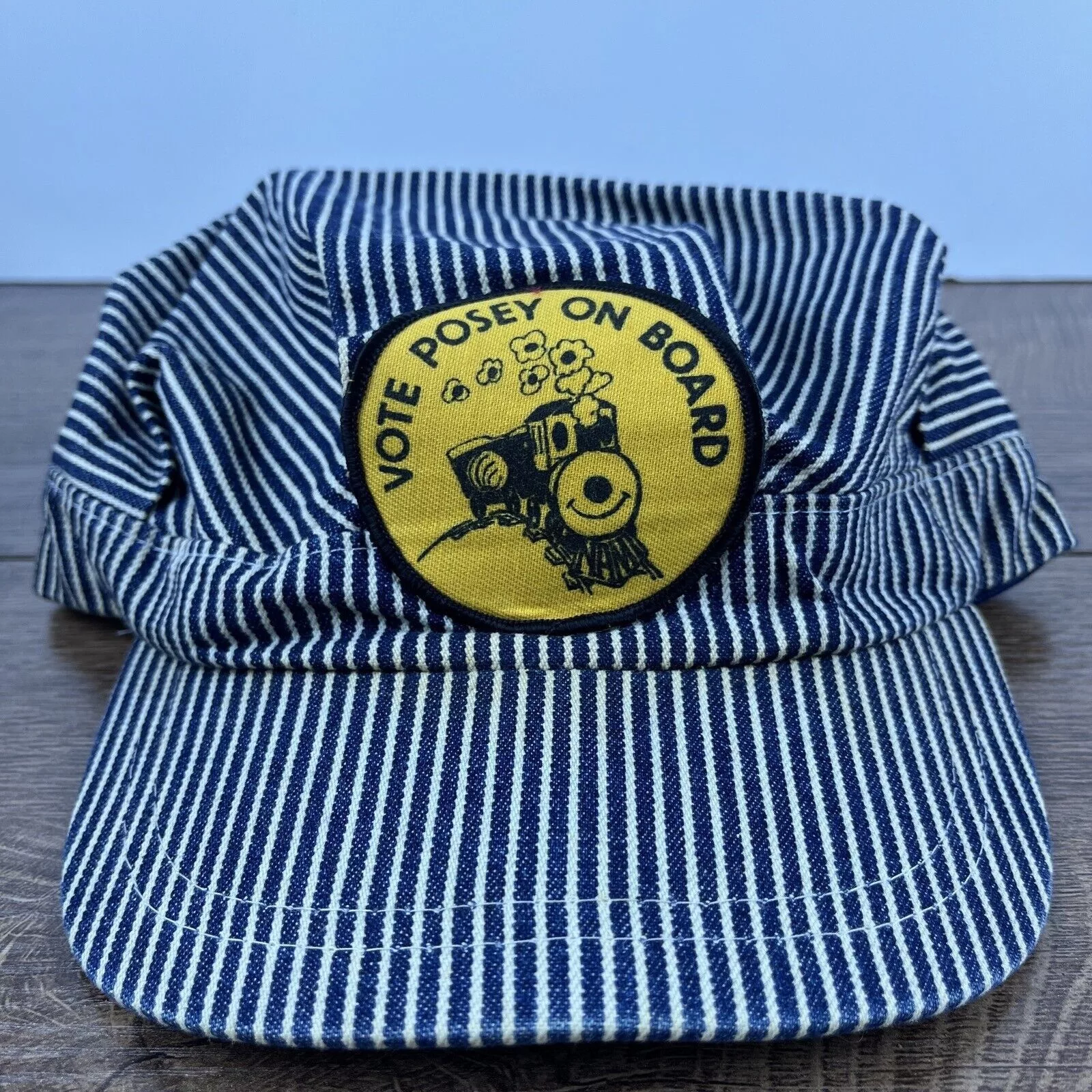 Other Hats Other Vote Posey On Board Hat Train Conductor Gray Snapback Hat Ad