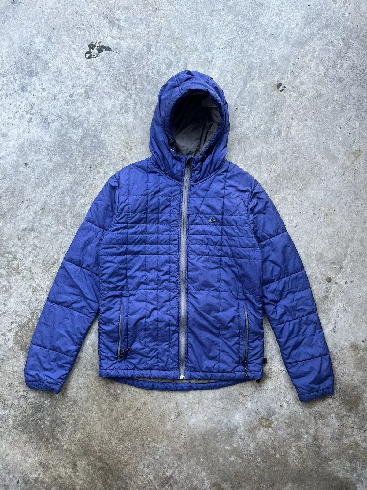 Quiksilver Light Jackets Quiksilver quicksilver puffer jacket hoodie Blue Vintage