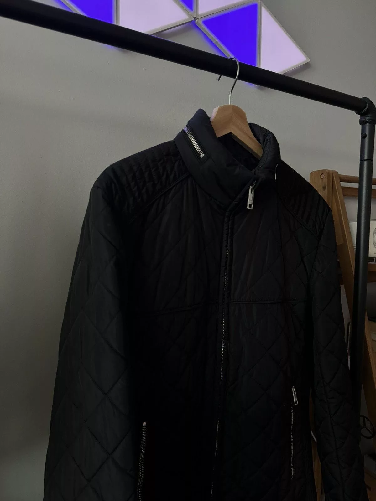 Prada Light Jackets Prada Quilted Zip Jacket Black