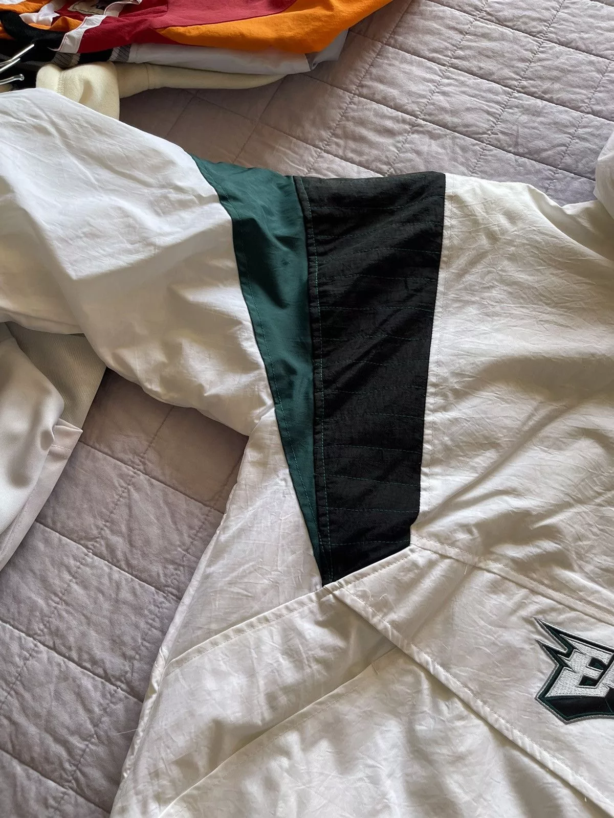 Starter Light Jackets Vintage Eagles Starter Pullover Jacket Green