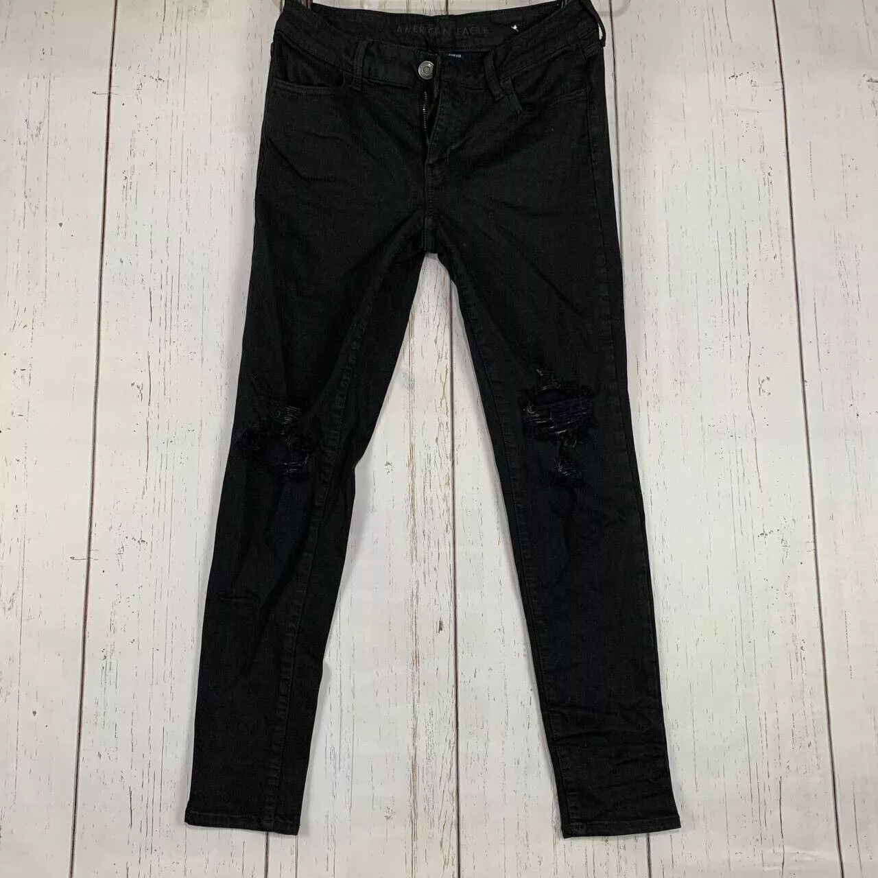 American Eagle Outfitters Jeans American Eagle Outfitters American Eagle 10 Mid Rise Denim Stretch Jeans Women 27x27 Black
