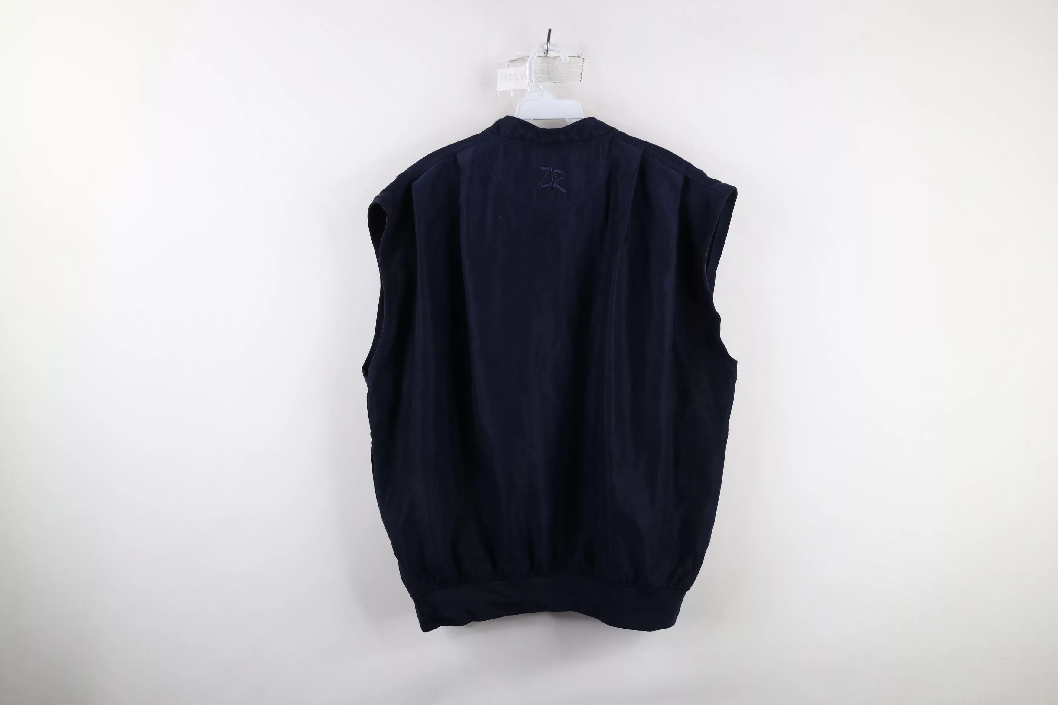 Vintage Vests Vintage Zero Restriction Microfiber Pullover Golf Vest Jacket USA Blue