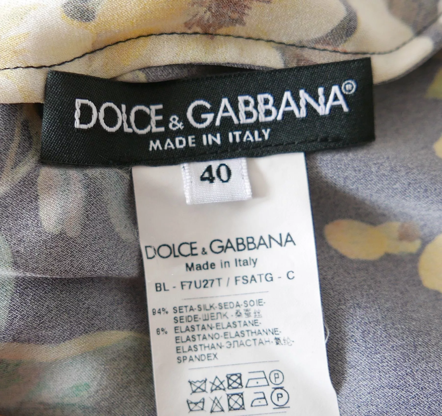 Dolce & Gabbana Blouses Dolce & Gabbana black floral print top