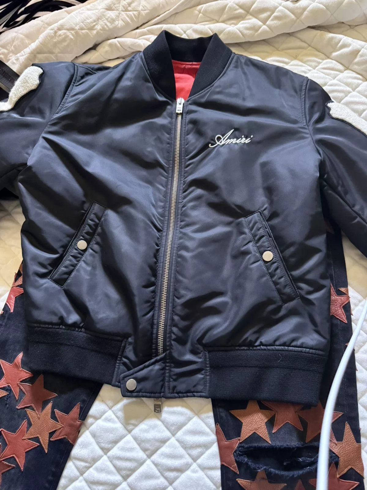 Amiri Bombers Amiri Bone Bomber Jacket Black