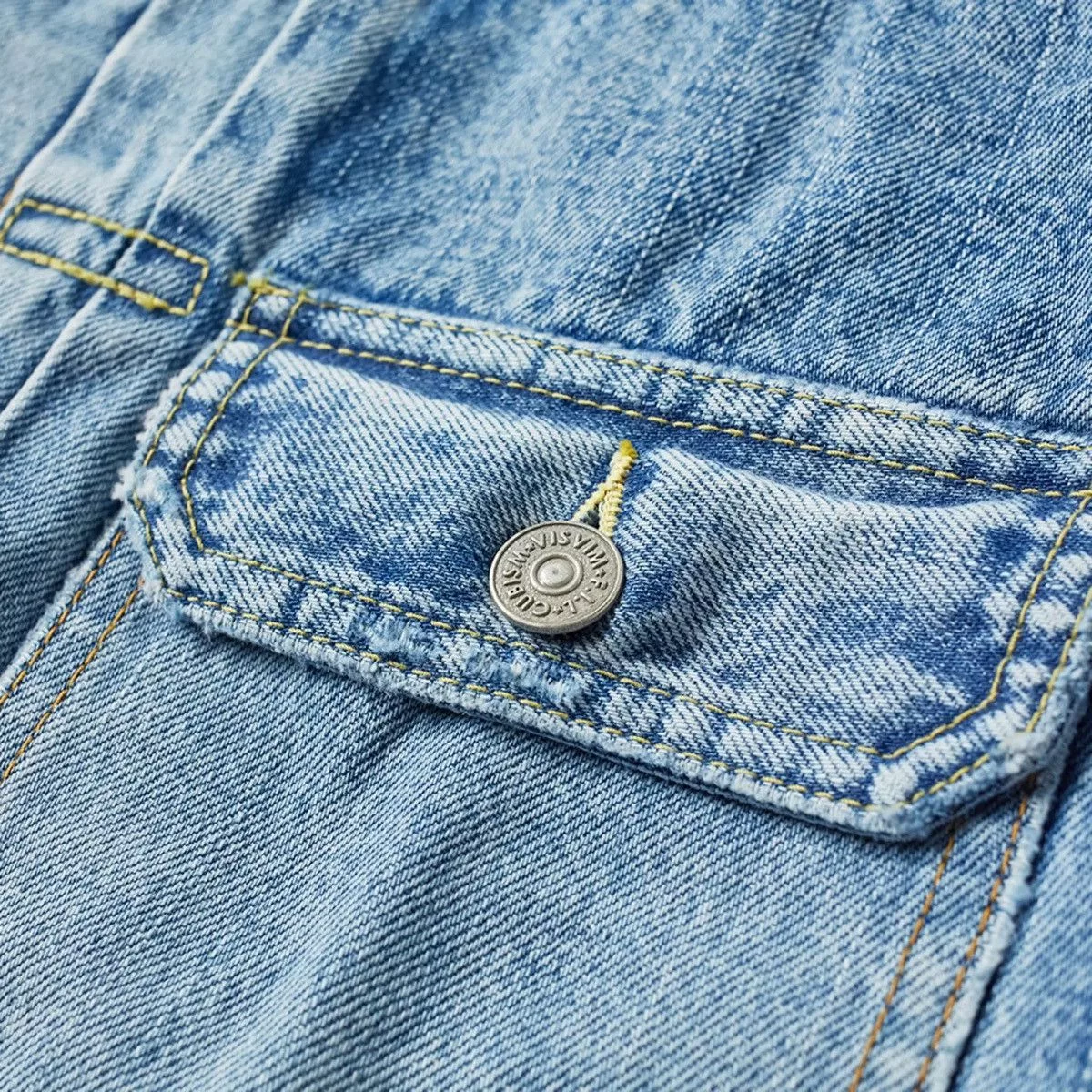 Visvim Denim Jackets Visvim Sz2 19SS 101 Social Sculpture Distressed Denim Jacket Blue