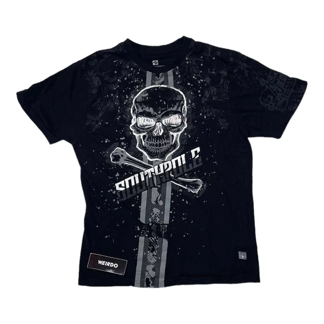 Southpole Short Sleeve T Shirts Y2K Southpole Street Fashion tee Black