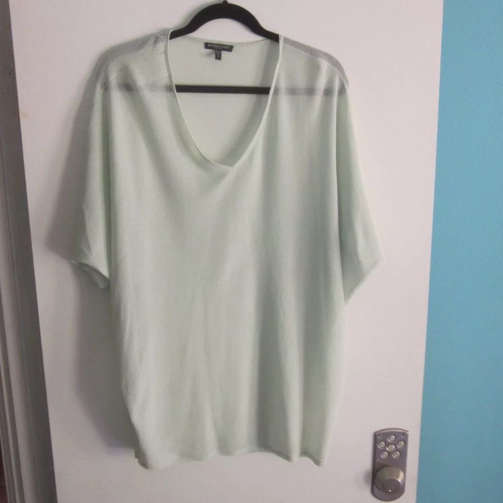 Eileen Fisher Sweaters Eileen Fisher Sheer Pale Green Pullover Sweater Size L Petit