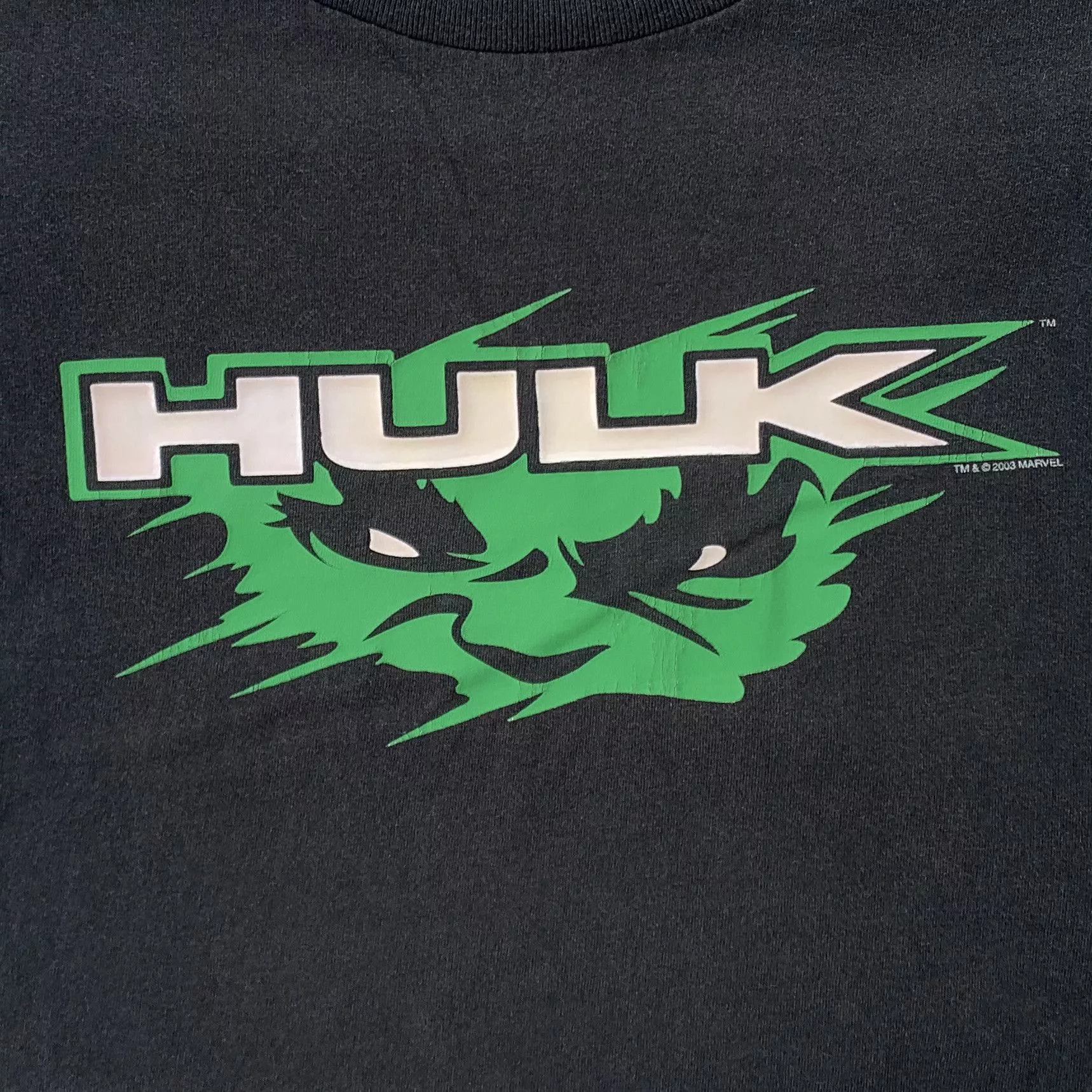 Marvel Comics Shirts Button Ups Marvel Comics Vintage 2003 HULK t shirt Marvel Movie Avengers Y2K Faded S Black Streetwear