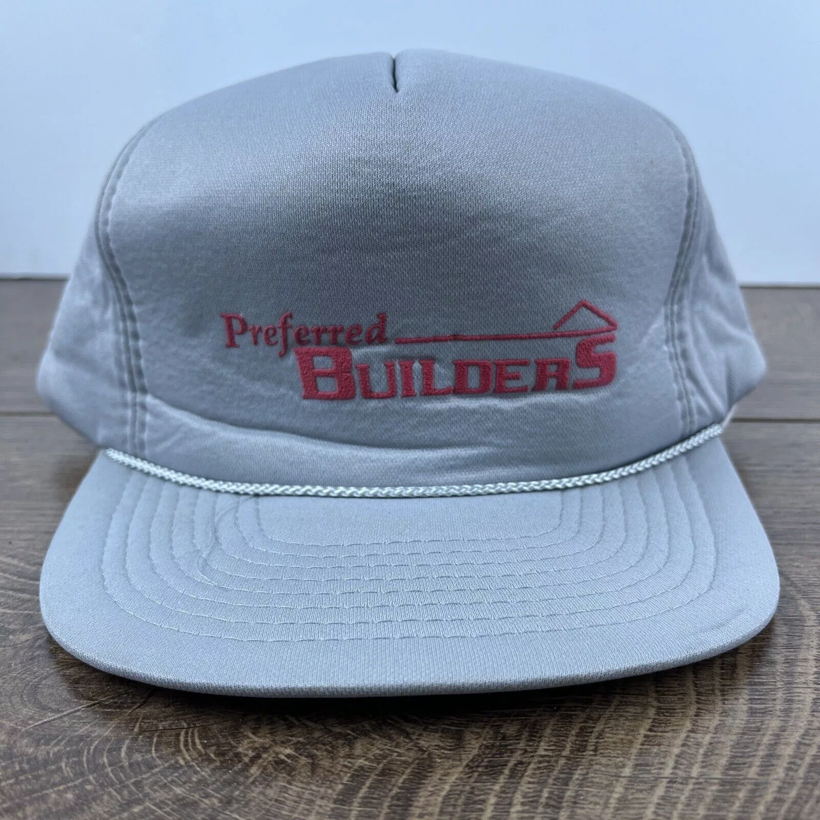 Other Hats Other Preferred Builders Hat Gray Snapback Hat Adjustable Adult Si