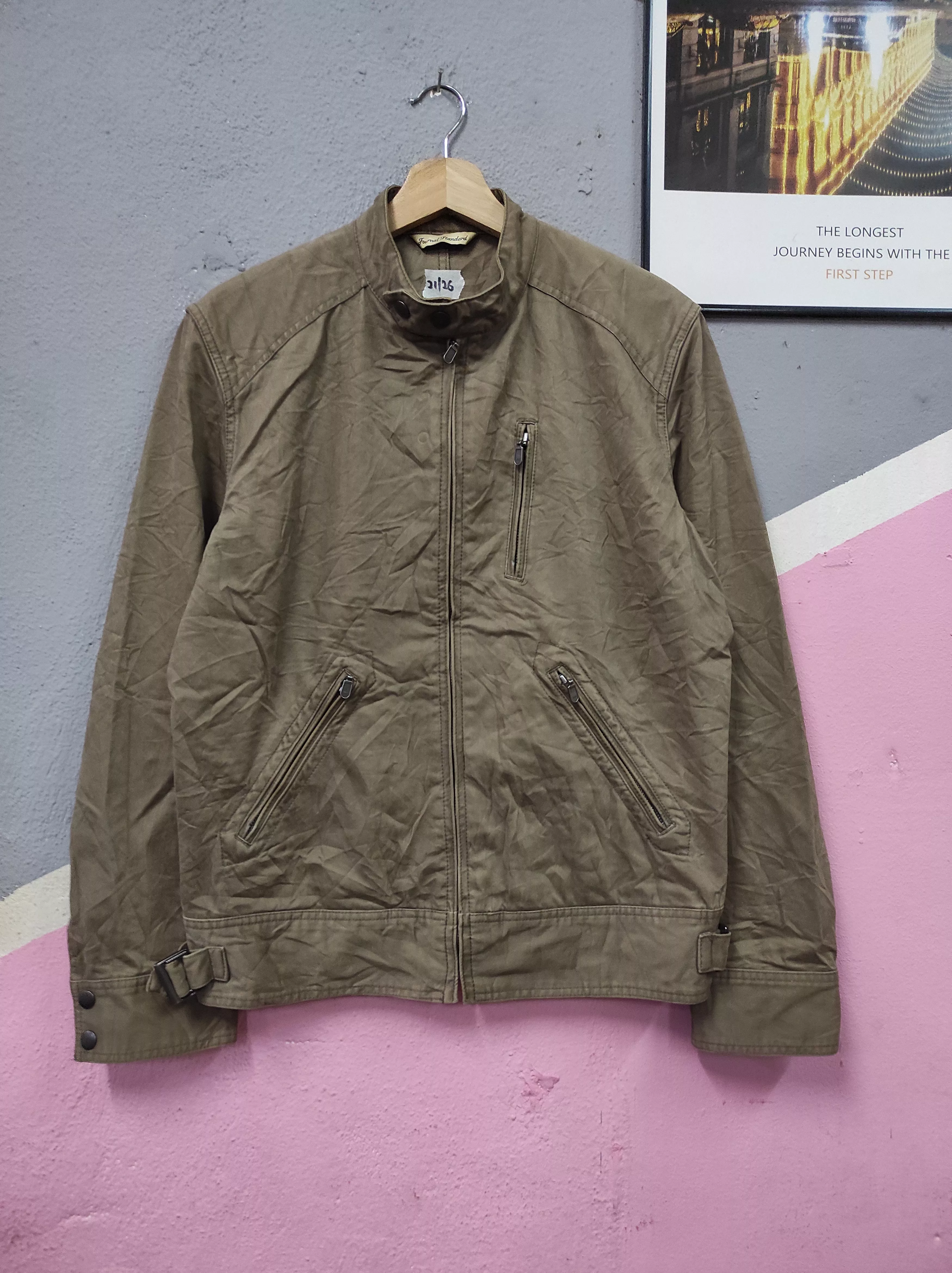 Journal Standard Light Jackets JOURNAL STANDARD BIKER JACKET Gray Vintage