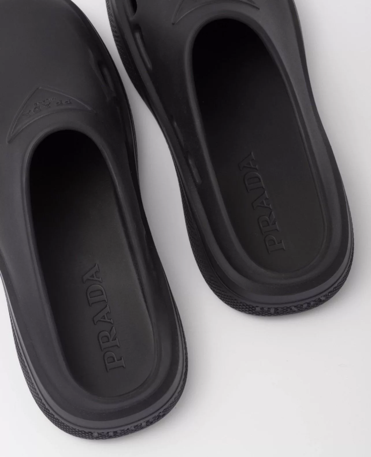 Prada Slip Ons BNIB - Prada Foam Rubber Mules Black