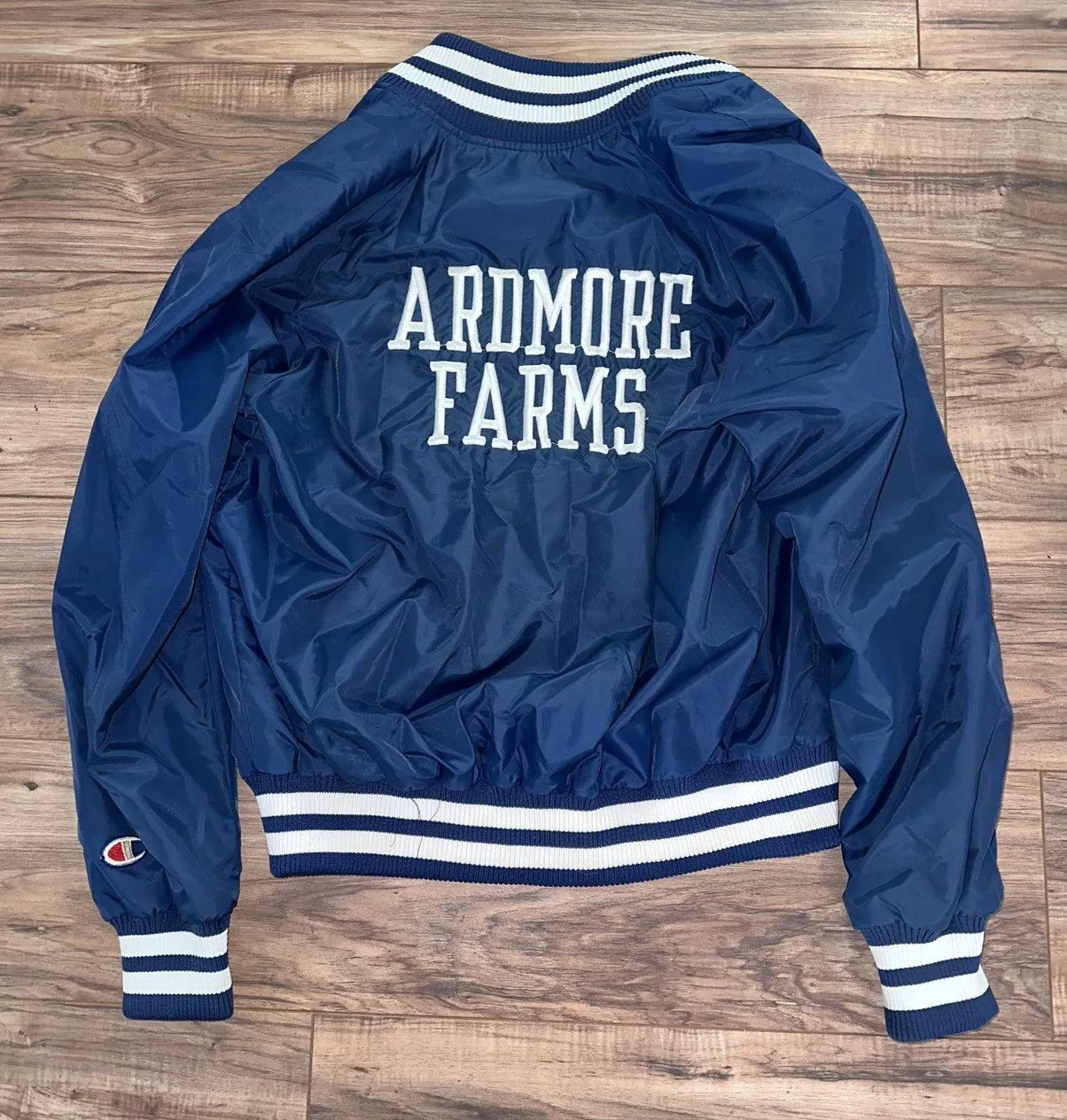 Champion Bombers Vintage Champion Jacket Medium Blue