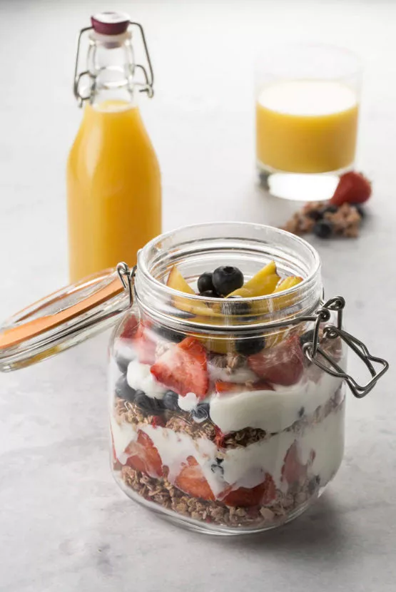 34 oz Clip Top Square Jar