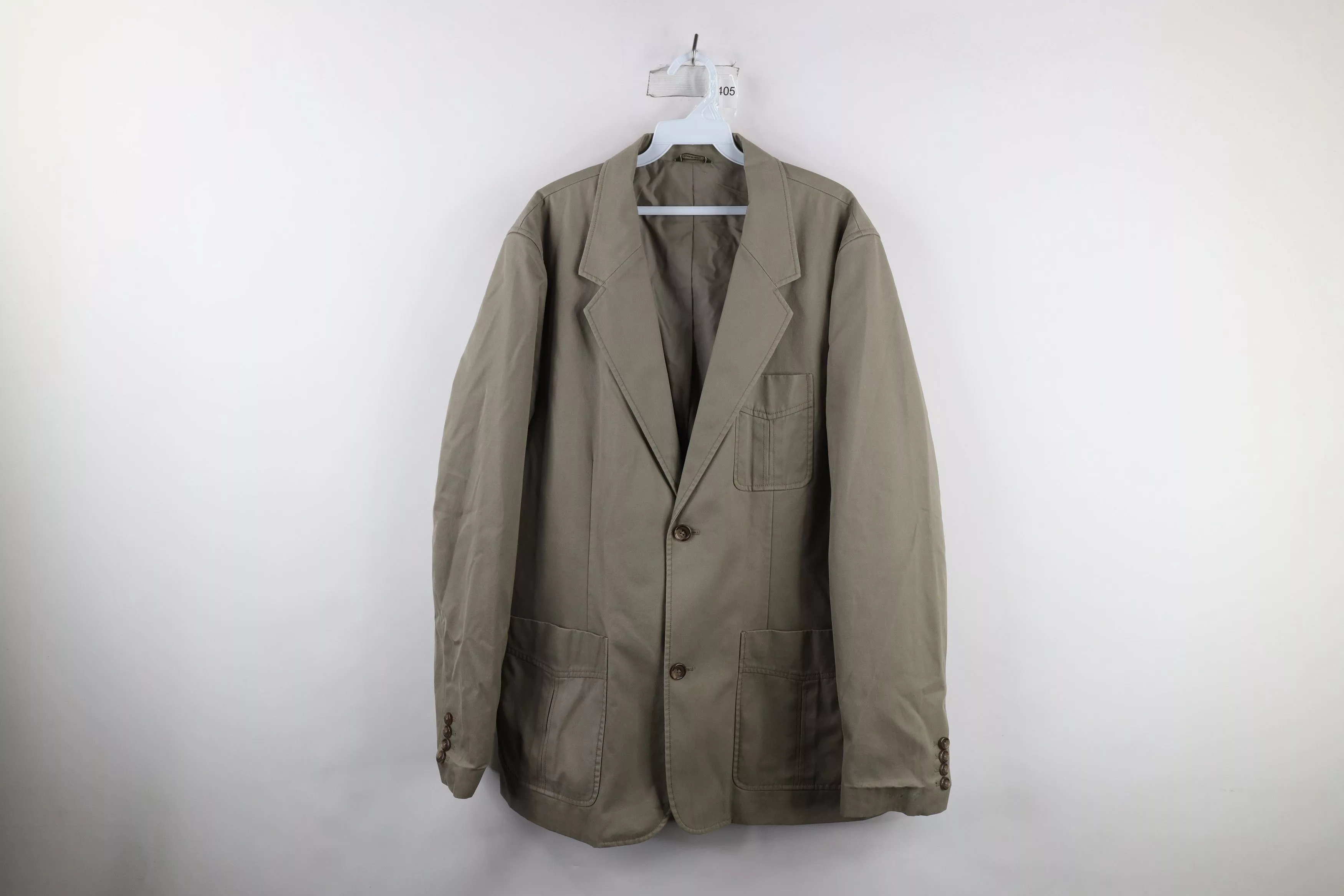 Eddie Bauer Light Jackets Eddie Bauer × Vintage Eddie Bauer 2 Button Sport Coat Blazer Jacket Beige Cotton